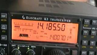 Elecraft K3 amp Kenwood TS2000X on SSB and CW receiving T32C [upl. by Ardnasirk921]