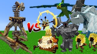 WadjetLEnders Cataclysm VS Mowzies Mobs Bosses  Minecraft Mob Battle [upl. by Eelytsirk]