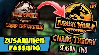 Jurassic World Netflix Serien Zusammenfassung  Alle Staffeln von Camp Cretaceous bis Chaos Theory [upl. by Haliek]