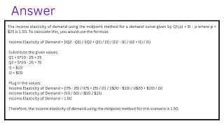 Consider a demand curve given by QIp5I−p where I is the consumers income [upl. by Buote]