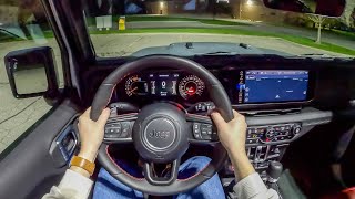 2024 Jeep Wrangler Rubicon 392  POV Night Drive Binaural Audio [upl. by Elleirua611]