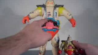 Teenage Mutant Ninja Turtles Krang Android Bodies Action Figure Review 5 inch amp 11inch 1991 amp 1994 [upl. by Riay]