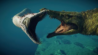 LIOPLEURODON VS ELASMOSAURUS  Jurassic World Evolution 2 [upl. by Iuqcaj]