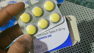 Azithromycin tablets IP 250 mg Azivista 250mg Cadila [upl. by Sillig645]