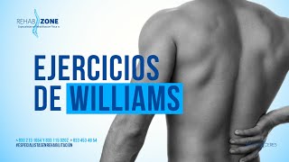 Ejercicios de Williams  Rehabzone y Clínica de la Columna [upl. by Yelkao]