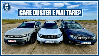 DACIA DUSTER 1 vs DACIA DUSTER 2 vs DACIA DUSTER 3  CARWOW STYLE DRAG RACE  CARE E MAI TARE [upl. by Helve]