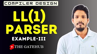 LL1 parser  Example 3  Top Down Parser  Compiler Design [upl. by Yong]