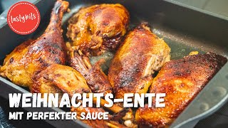 Knuspriger Entenbraten mit leckerer Sauce  so gelingts GARANTIERT [upl. by Garges]