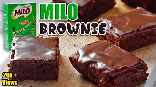 Milo brownie recipe  how to make brownies from milo  මයිලෝ වලින් බ්‍රව්නී හදමු  Easy Brownies [upl. by Bedell]