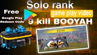 Solo Rank Gameplay 8 Kill BOOYAH amp FREE REDEEM CODE [upl. by Atteyek862]