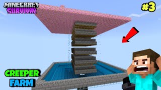 I BUILD A GIANT CREEPER FARM Minecraft Gameplay 3 [upl. by Komsa]