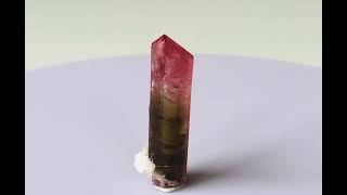 Double terminated polychrome Tourmaline crystal 1 [upl. by Hernardo629]