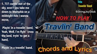 How to Play Travelin Band  lesson guitarcover guitarlesson music [upl. by Anitsirk]