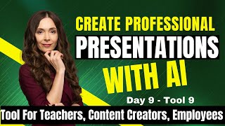 Make Presentations With AI in 1 Min  Day 9 Tool 9 [upl. by Elime]