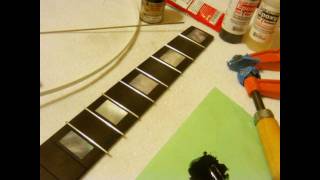 How To Do Mother Of Pearl Block Inlay Fix Gibson Les Paul Custom Fretboard Tutorial [upl. by Bodkin]