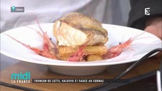 Tronçon de lotte salsifis et sauce au cognac [upl. by Ecnerrot72]