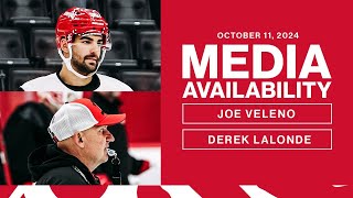 Joe Veleno Derek Lalonde Media Availability  Oct 11 2024 [upl. by Attalanta]