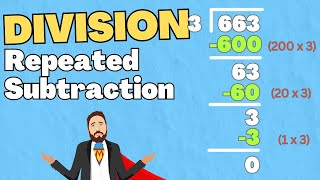 LEARN Division Using Repeated Subtraction [upl. by Ahsekyt]