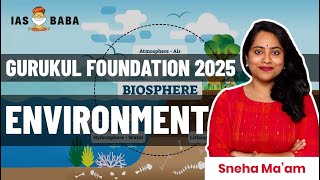 Gurukul Foundation 2025  Environment Class by Sneha Maam  IASBaba [upl. by Syman]