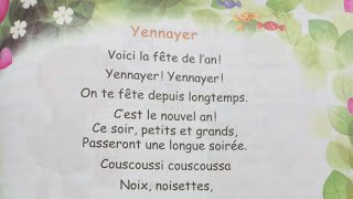 comptine yennayer chantée par une élève de 4 AP chanter en français [upl. by Babbie]