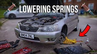 Transforming the Lexus IS200 Lowering Springs installation EP1 EASY [upl. by Jandy]