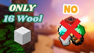 BedWars Challenge  Win with Only 16 Wool Blocks No Emeralds [upl. by Atis308]