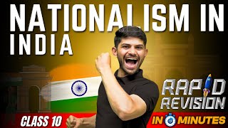 Nationalism in INDIA  10 Minutes Rapid Revision  Class 10 SST [upl. by Teemus]