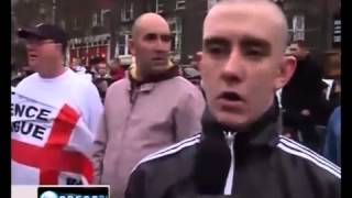 Funny EDL Interview Incoherent Anger Muslamic Infidels [upl. by Tita]