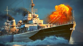 Elbings Blistering AP Attack  World of Warships Legends console [upl. by Enitsej]