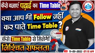 How to make the Best Time Table  Time Management for Students By Sonveer Sir [upl. by Brown]