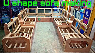 U shape sofa set making [upl. by Valiant]