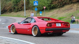 Bagged Ferrari 308 GTB w AL13 Forged Wheels  Sounds amp Accelerations [upl. by Braynard]