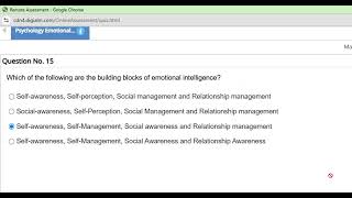 DU SOL Psychology Emotional Intelligence semester 3 assessment [upl. by Perreault154]