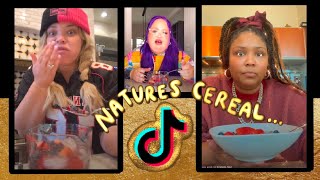 Freelee reacts to Natures Cereal TikTok eaten by Trisha Paytas Lizzo Janelle Rohner 18 [upl. by Nodnarg]