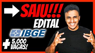 Saiu  Edital concurso IBGE Médio todo Brasil milhares de vagas  5000 Vagas no Unificado [upl. by Eetnahc]