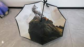 Custom Inverted Umbrella With Logo Design Photo Monogrammed Or Pattern [upl. by Joshi]