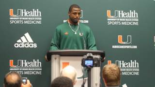 Rashawn Scott  Post Game Presser Virginia Tech  101715 [upl. by Leasia]