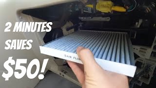 Toyota Corolla Cabin Air Filter Replacement 20022007 [upl. by Phila649]