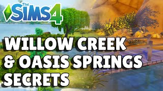 Willow Creek And Oasis Springs Secrets And Features  The Sims 4 Guide [upl. by Tilney844]