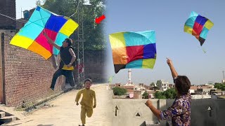 Big Pari Kite Catch With Kite Cutting Challenge [upl. by Aicnarf328]