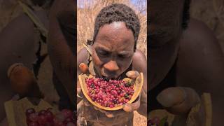 Wow 🍎Its Fruit foods Hadzabe tribe eating morning breakfast‼️ Amazing traditional lifestyle [upl. by Atterys]