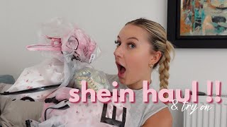 huge shein haul and try on  bikinis summer dresses and more [upl. by Reimer720]