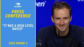 Daniil Medvedev Press Conference  2022 US Open Round 3 [upl. by Notreb88]