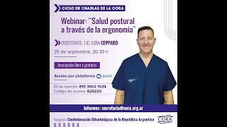 Webinar quotSalud postural a través de la ergonomíaquot [upl. by Brook]