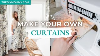 How to MAKE CURTAINS at HOME that look INCREDIBLE perfect pleat hack  The DIY Mommy [upl. by Nilde869]