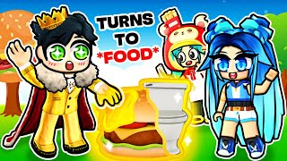 Everything I TOUCH turns into FOOD in Roblox Family [upl. by Publea275]