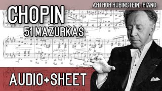 Chopin  51 Mazurkas AudioSheet Rubinstein 193839 [upl. by Enyale]