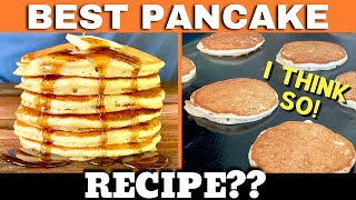 Homemade Fluffy Pancakes on the Griddle  Best Pancake Recipe Ever [upl. by Noitsirhc740]