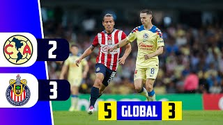 AMERICA VENCE 5  3 EN EL GLOBAL A CHIVAS POR OCTAVOS DE FINAL  CONCACHAMPIONS  REY DEPORTIVO [upl. by Silisav]