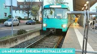 Frankfurter U Bahn  Linie U4 Mitfahrt im U2 Wagen [upl. by Augustus]